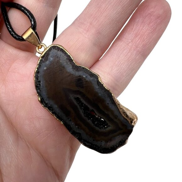 Black Agate Tourmalinated Quartz Bracelet and Necklace Bundle Jewelry Set - Picture 11 of 11